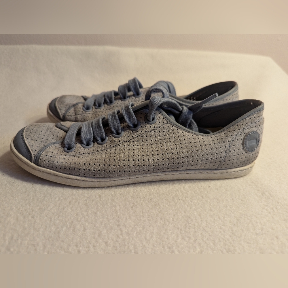 Camper Uno Perforated Women's Sneakers In Light Blue, Size 37-7US